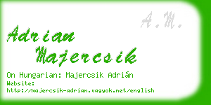 adrian majercsik business card